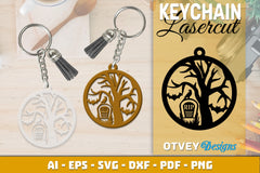 Keychain Halloween Lasercut SVG Bundle 177 - CraftNest - Digital Crafting and Art