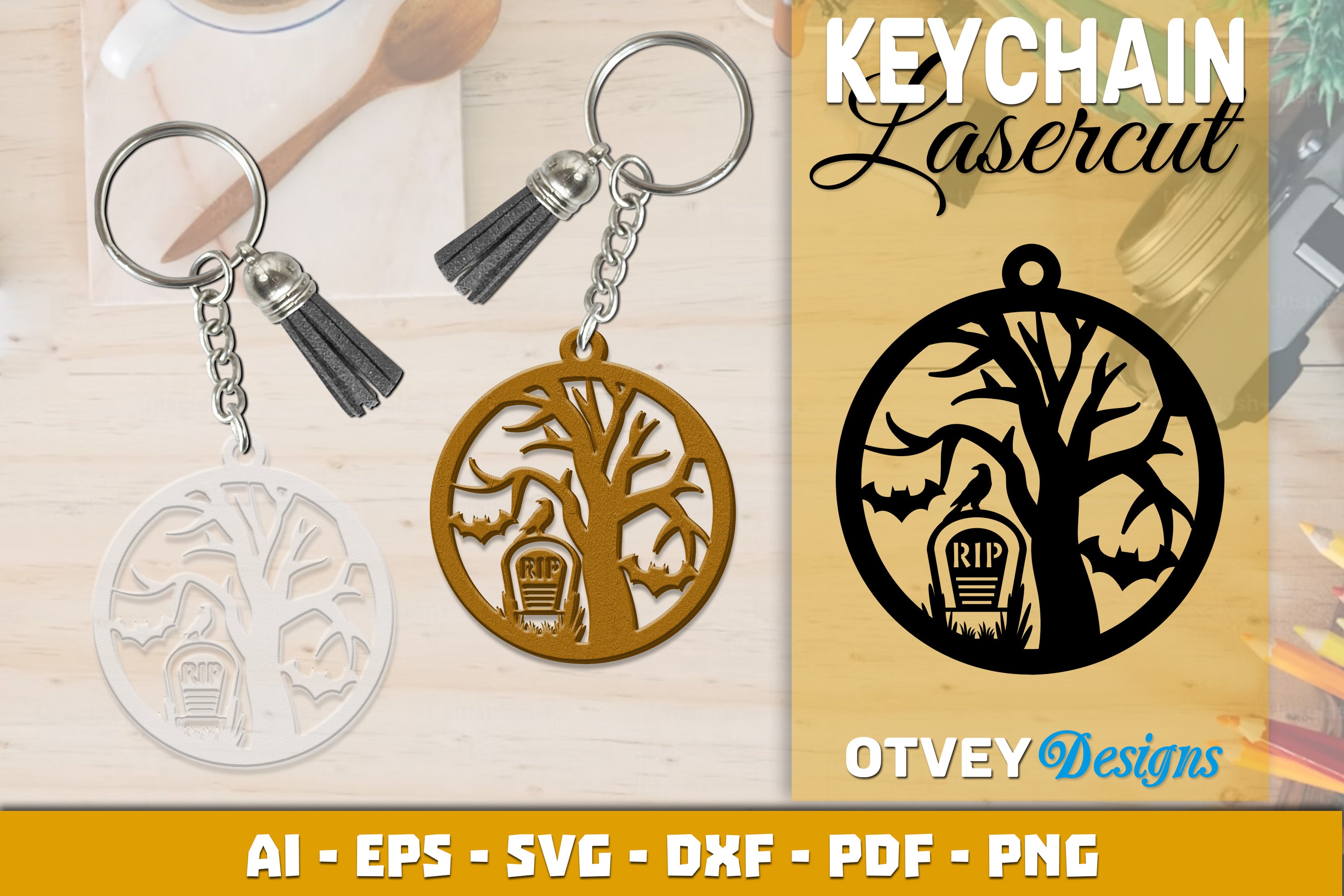 Keychain Halloween Lasercut SVG Bundle 177 - CraftNest - Digital Crafting and Art