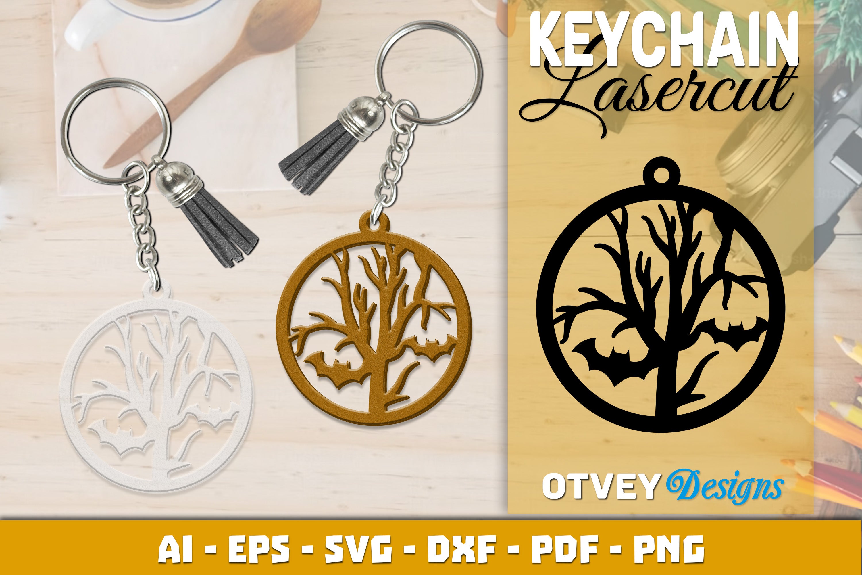 Keychain Halloween Lasercut SVG Bundle 180 - CraftNest - Digital Crafting and Art
