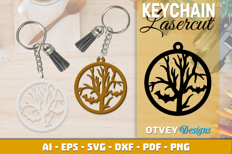 Keychain Halloween Lasercut SVG Bundle 180 - CraftNest - Digital Crafting and Art