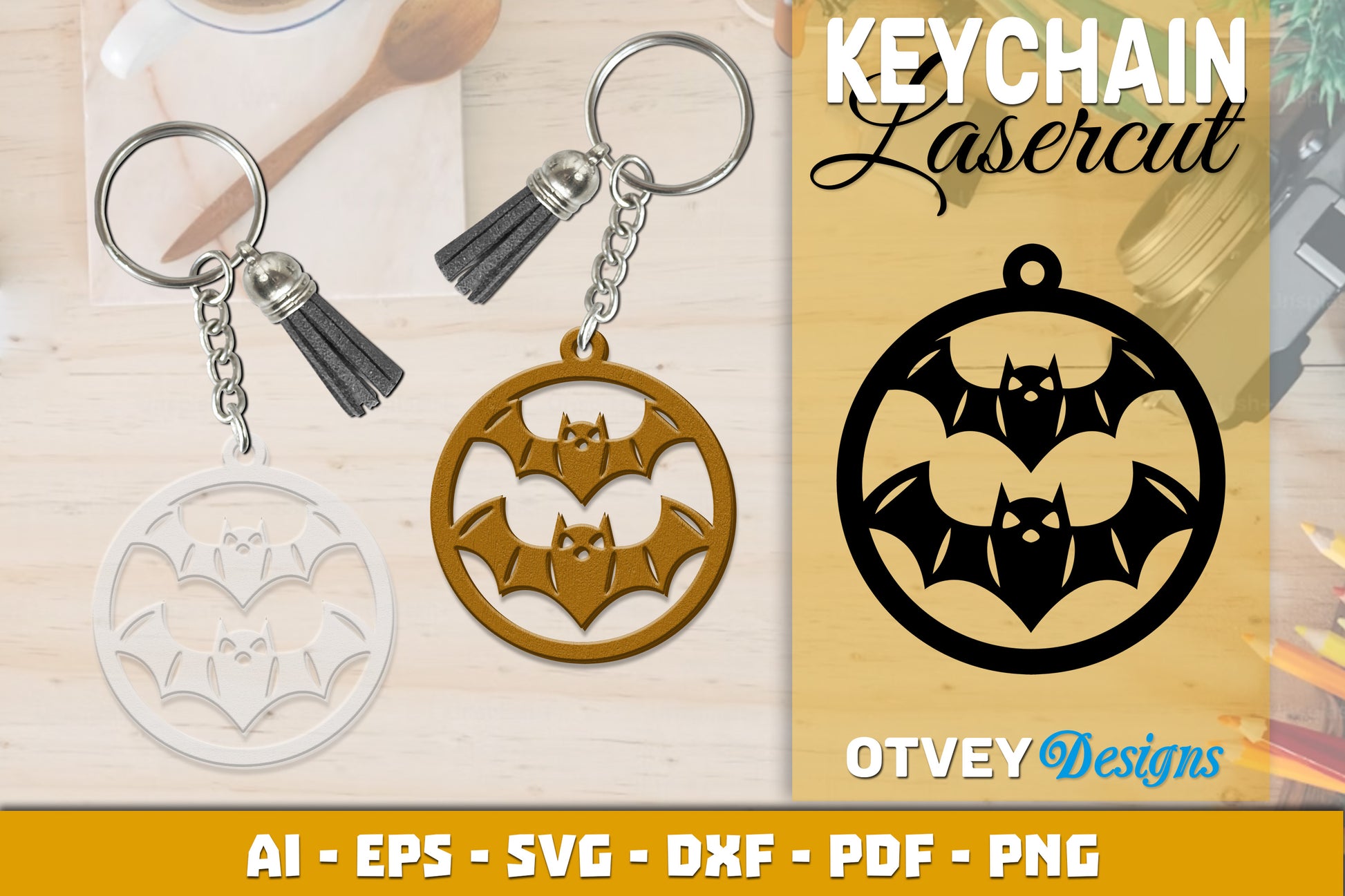Keychain Halloween Lasercut SVG Bundle 188 - CraftNest - Digital Crafting and Art