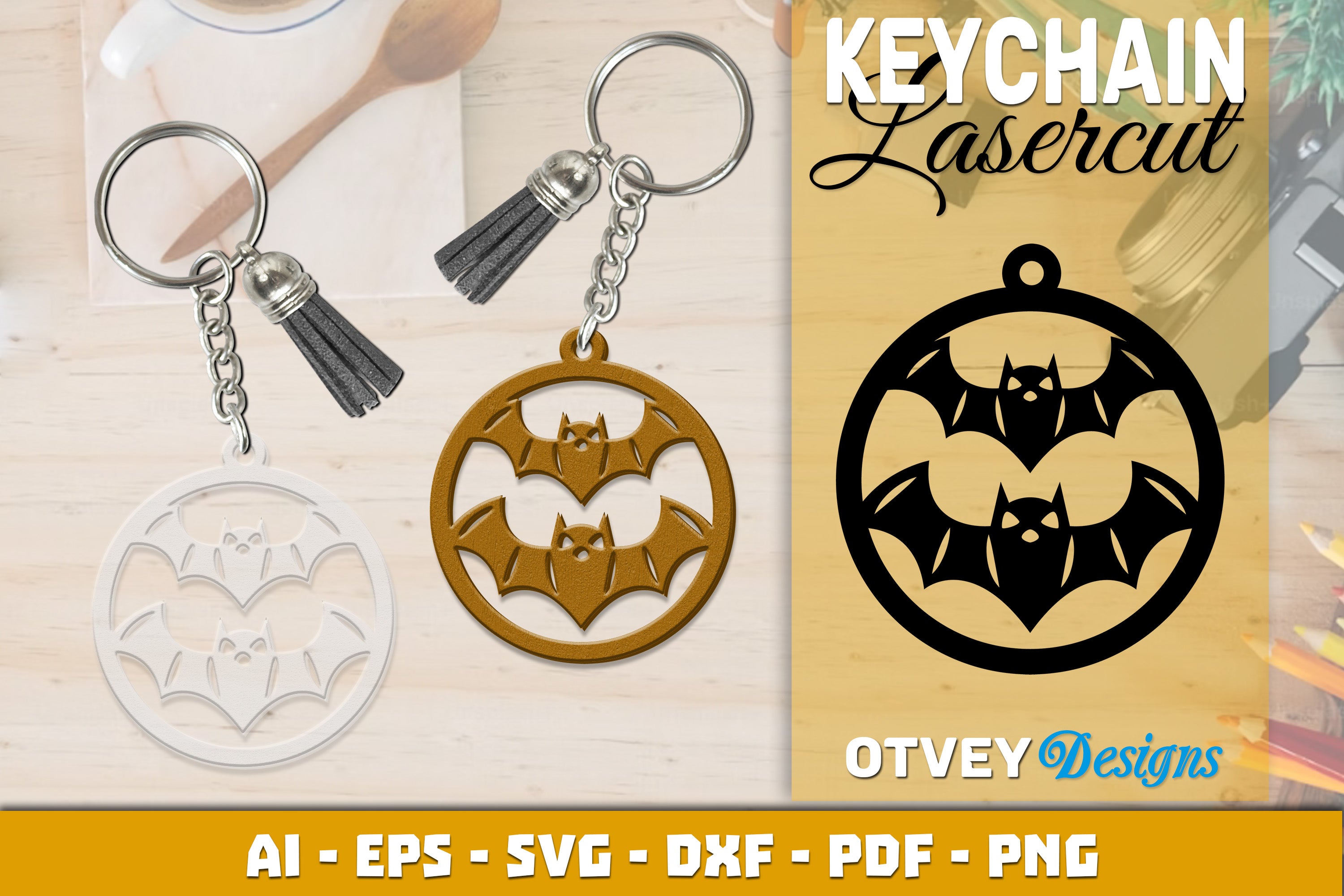 Keychain Halloween Lasercut SVG Bundle 188 - CraftNest - Digital Crafting and Art