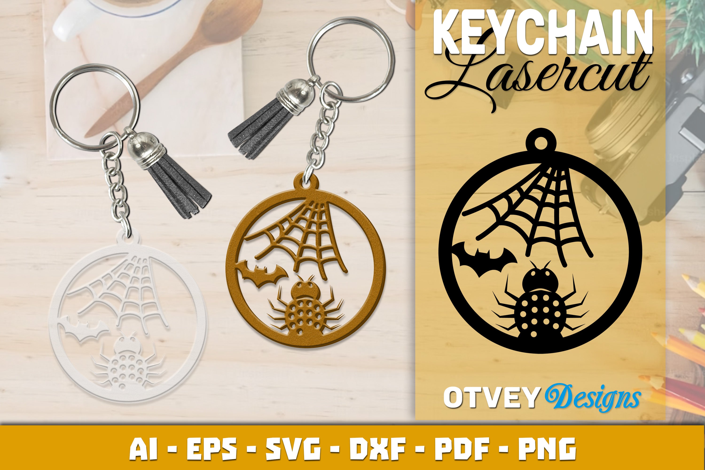 Keychain Halloween Lasercut SVG Bundle 190 - CraftNest - Digital Crafting and Art
