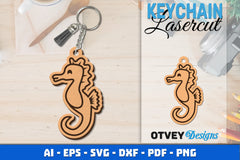 Keychain Sea Animals Lasercut SVG Bundle 611 - CraftNest - Digital Crafting and Art