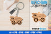 Keychain Tractor Lasercut SVG Bundle
