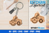 Keychain Tractor Lasercut SVG Bundle