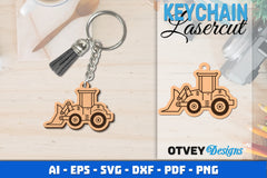 Keychain Tractor Lasercut SVG Bundle 5 - CraftNest - Digital Crafting and Art
