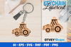 Keychain Tractor Lasercut SVG Bundle