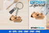 Keychain Tractor Lasercut SVG Bundle