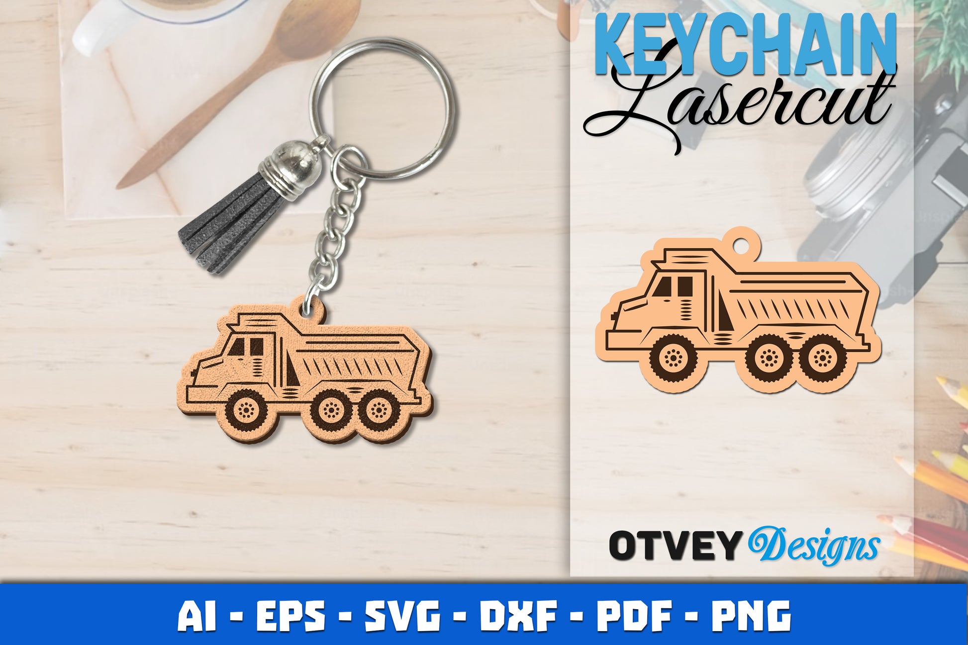 Keychain Tractor Lasercut SVG Bundle 8 - CraftNest - Digital Crafting and Art