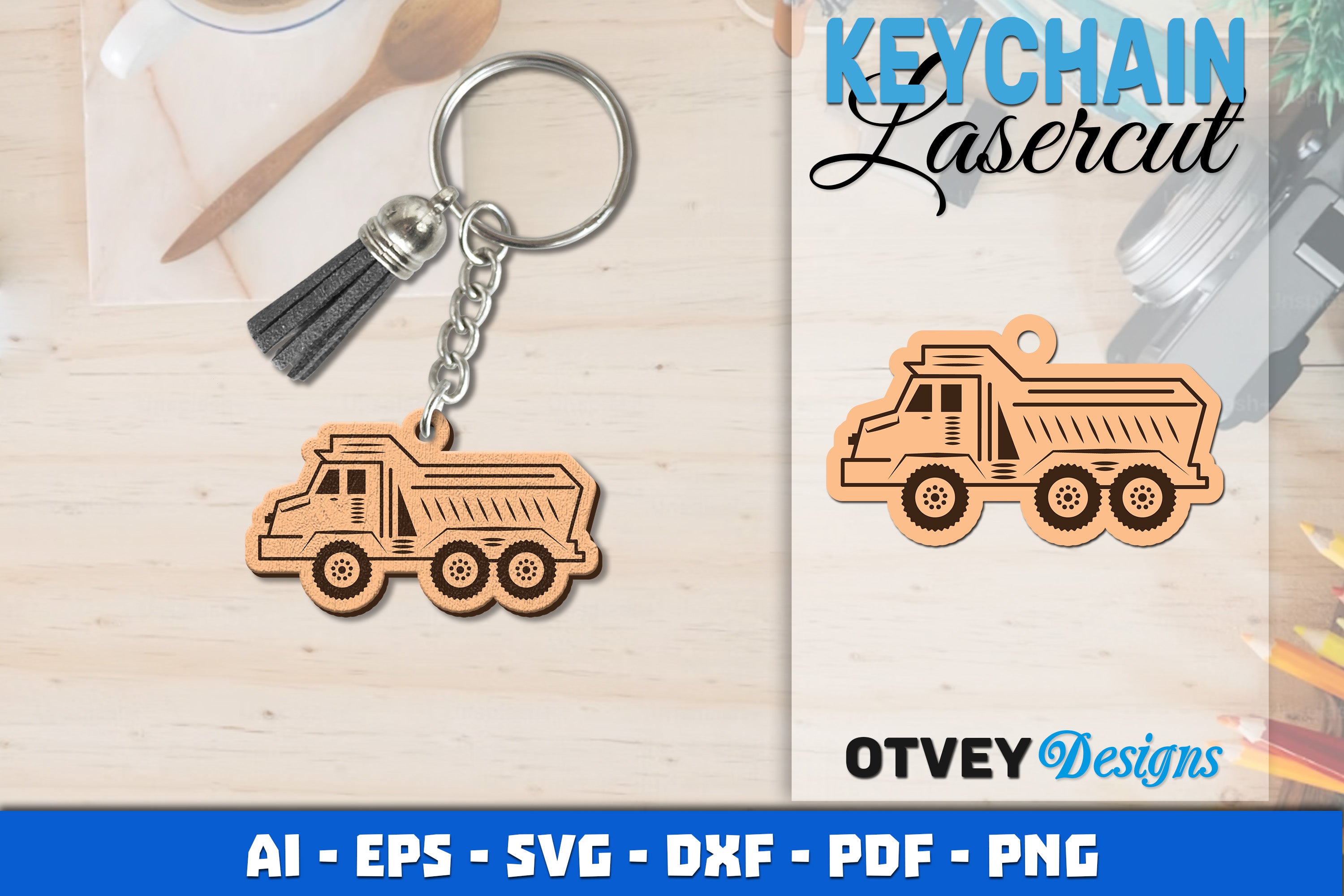 Keychain Tractor Lasercut SVG Bundle 8 - CraftNest - Digital Crafting and Art