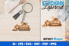 Keychain Tractor Lasercut SVG Bundle