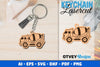 Keychain Tractor Lasercut SVG Bundle