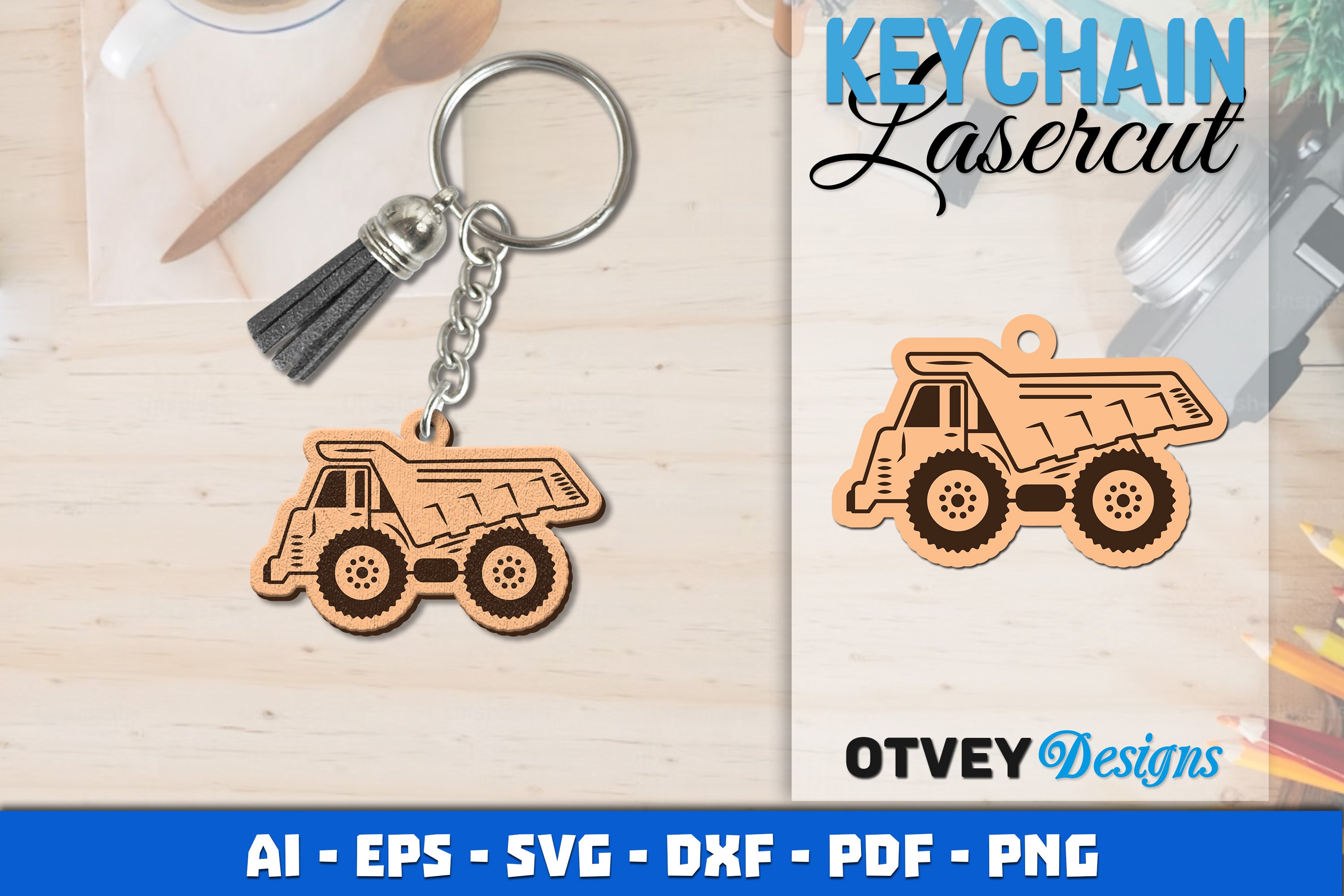 Keychain Tractor Lasercut SVG Bundle 11 - CraftNest - Digital Crafting and Art