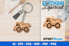 Keychain Tractor Lasercut SVG Bundle