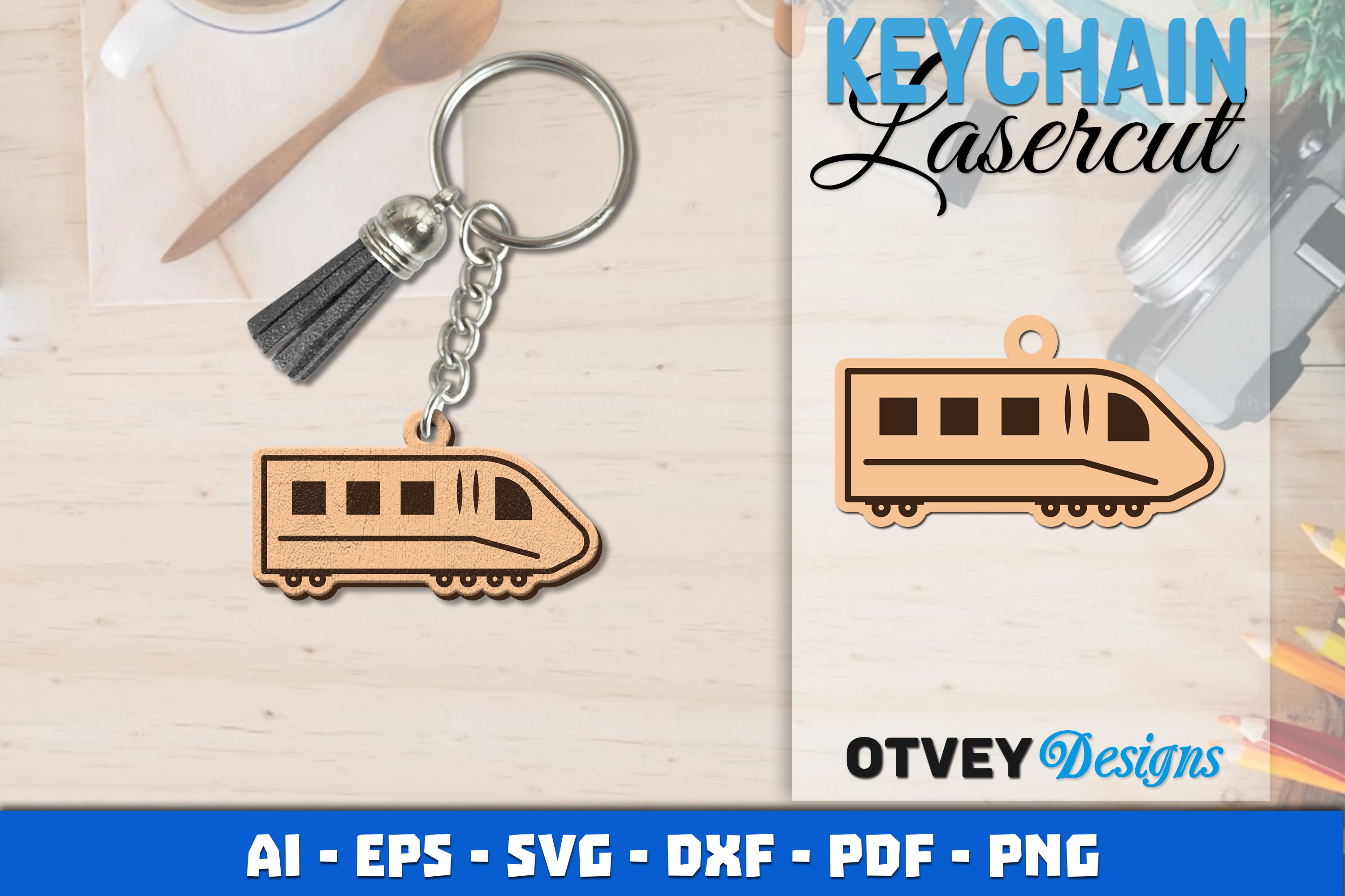 Keychain Transport Lasercut SVG Bundle 5 - CraftNest - Digital Crafting and Art