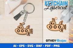 Keychain Transport Lasercut SVG Bundle 10 - CraftNest - Digital Crafting and Art
