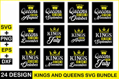 Queens And Kings SVG Bundle - CraftNest - Digital Crafting and Art