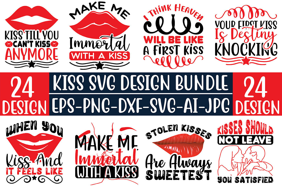 Kiss SVG Bundle 1 - CraftNest - Digital Crafting and Art