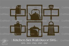 Kitchen Set Wall Decor Clipart Bundle - CraftNest - Digital Crafting and Art