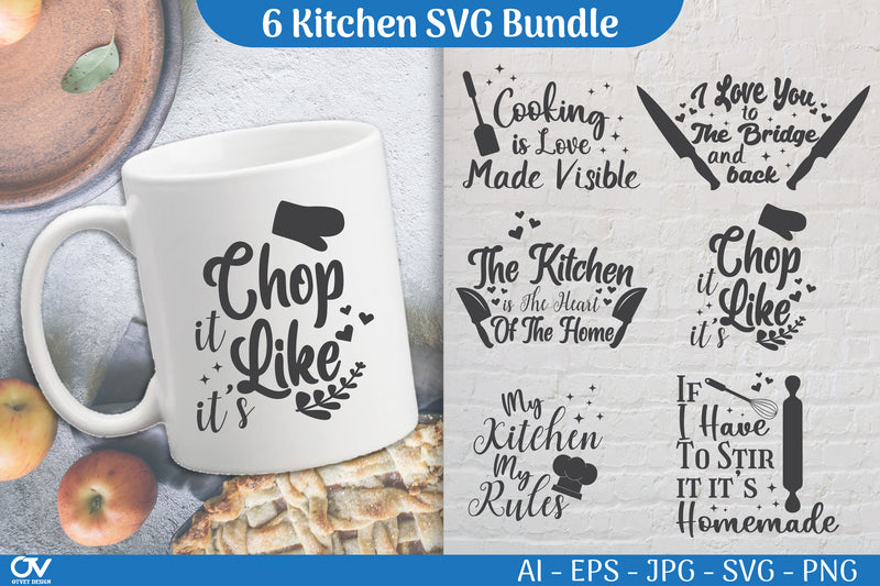 Kitchen Decal SVG Bundle - CraftNest - Digital Crafting and Art