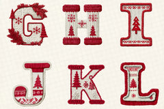Knitted Christmas Alphabet Clipart Bundle - CraftNest - Digital Crafting and Art