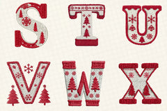 Knitted Christmas Alphabet Clipart Bundle - CraftNest - Digital Crafting and Art