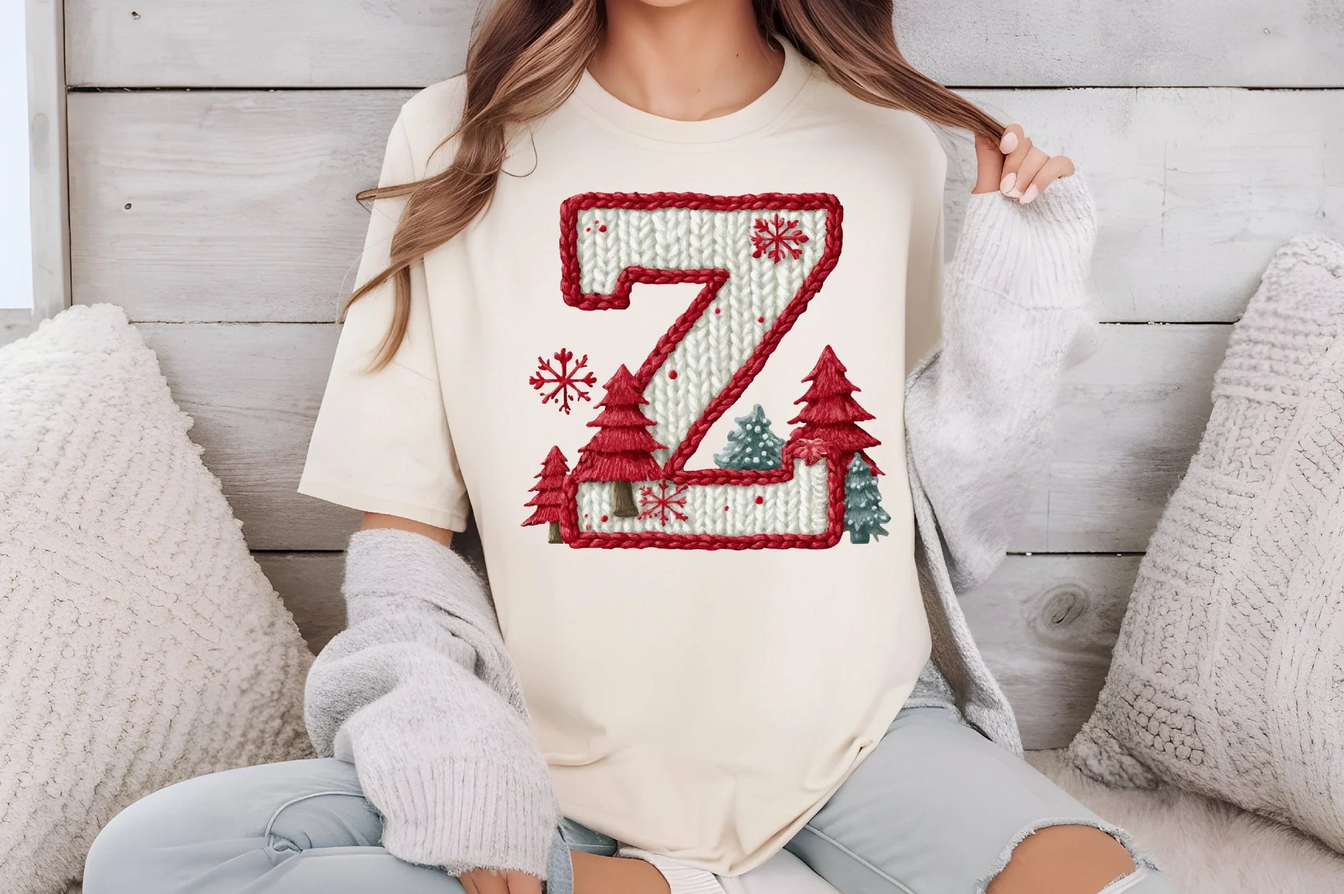 Knitted Christmas Alphabet Clipart Bundle - CraftNest - Digital Crafting and Art