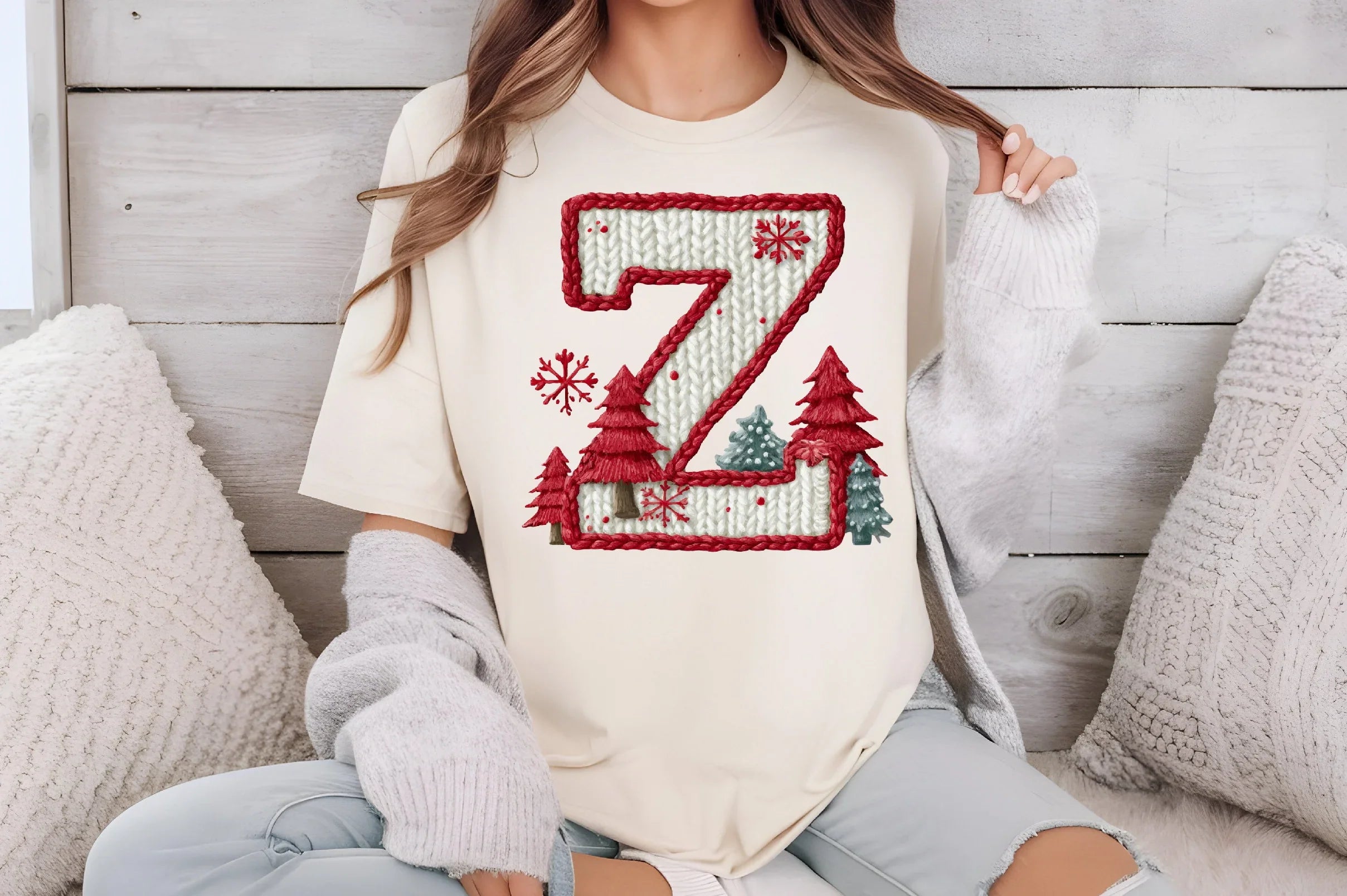 Knitted Christmas Alphabet Clipart Bundle - CraftNest - Digital Crafting and Art