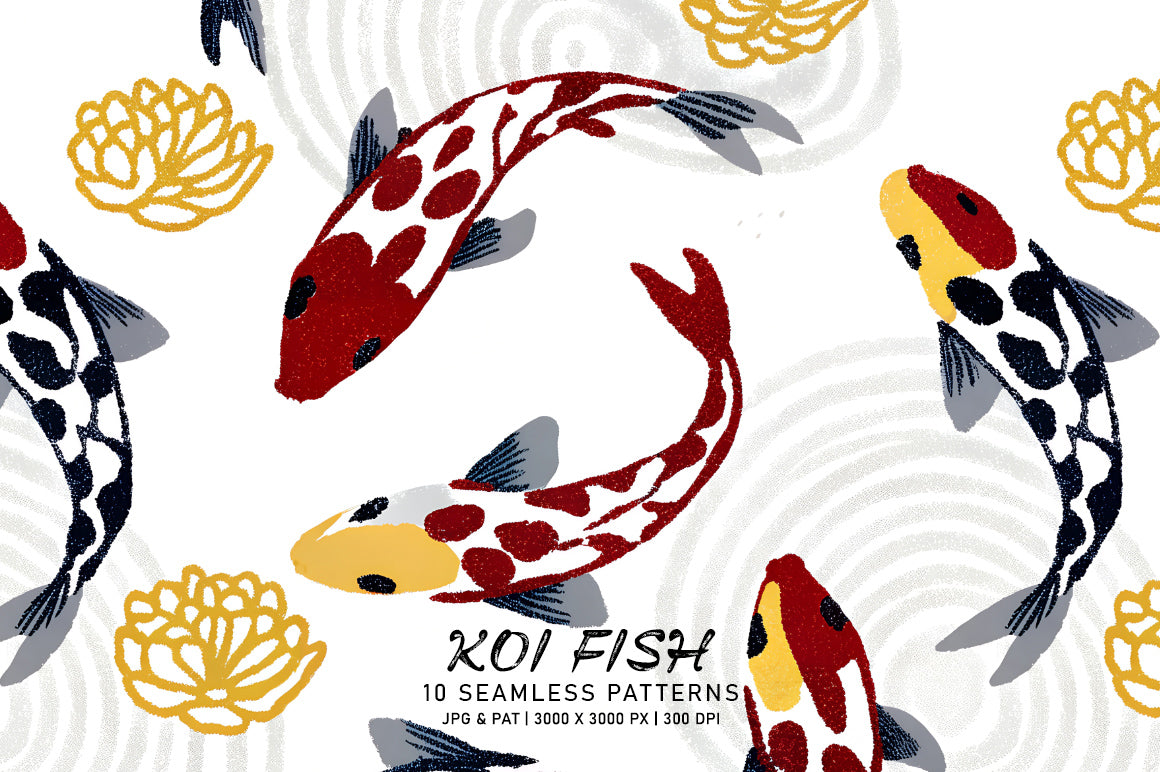 Koi Fish Patterns - Asian
