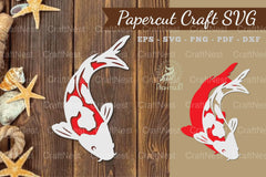 Koi Fish Paper Cut SVG Bundle - CraftNest - Digital Crafting and Art