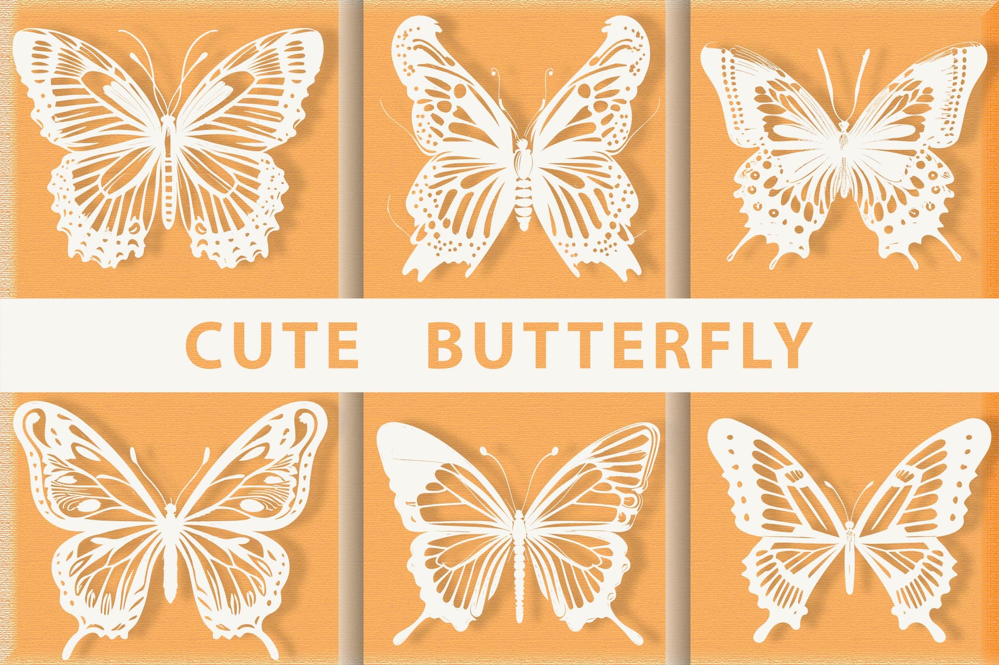 Kraft Cute Butterfly Collection Clipart Bundle - CraftNest - Digital Crafting and Art