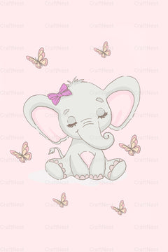 Little Elephant Nursery Wall Art - CraftNest - Digital Crafting and Art