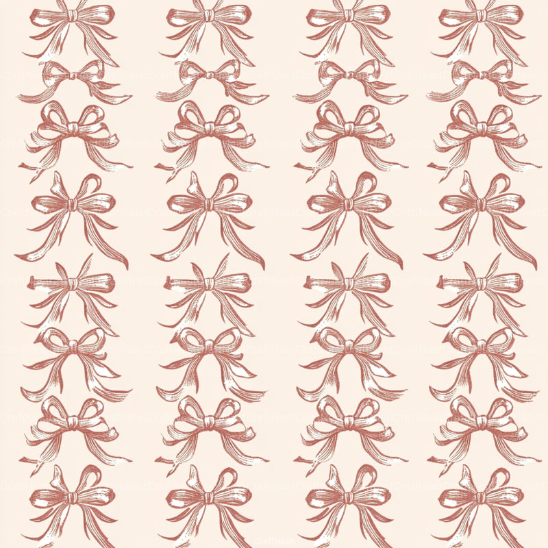 Coquette Bow Pattern Seamless Digital Paper - CraftNest - Digital Crafting and Art