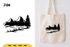 Mountain Silhouette Landscape SVG Bundle - CraftNest - Digital Crafting and Art