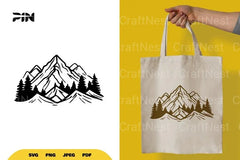 Landscape Mountain Silhouette Clipart Bundle - CraftNest - Digital Crafting and Art