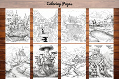 Boho Landscape Coloring Book - CraftNest - Digital Crafting and Art