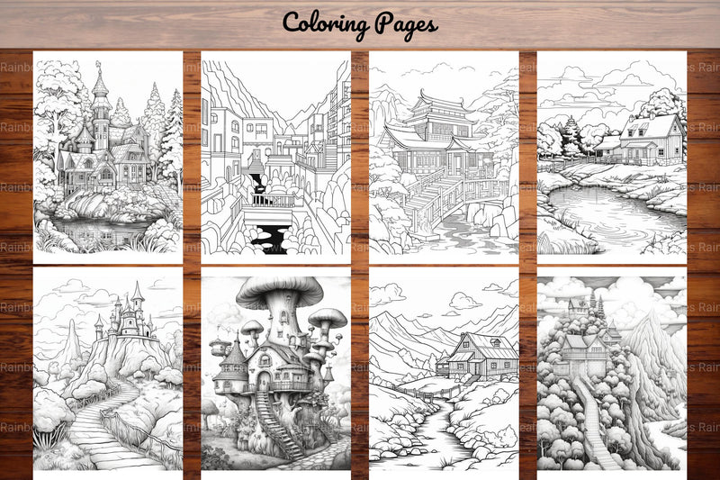 Boho Landscape Coloring Book - CraftNest - Digital Crafting and Art
