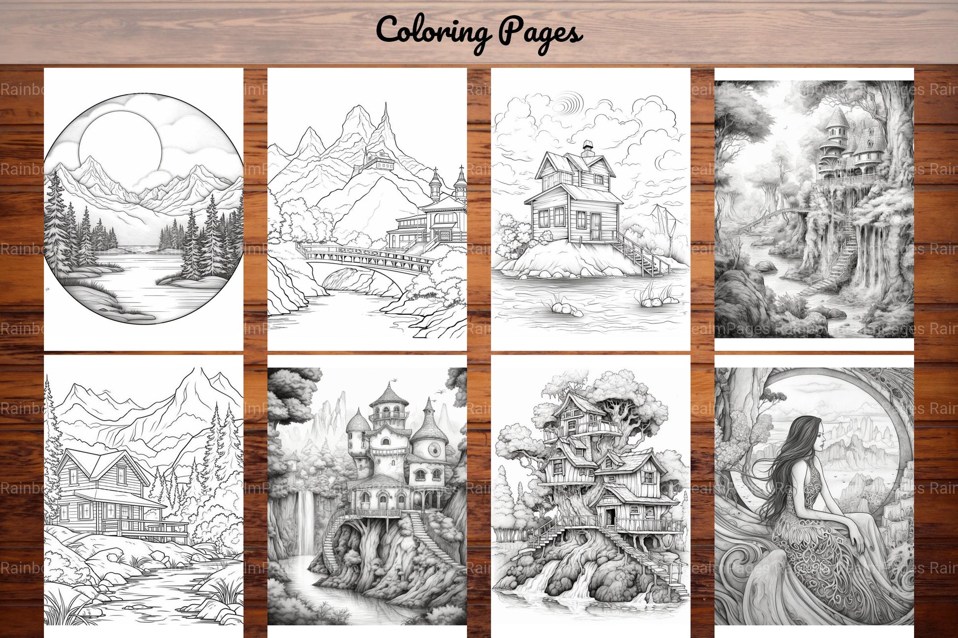 Boho Landscape Coloring Book - CraftNest - Digital Crafting and Art
