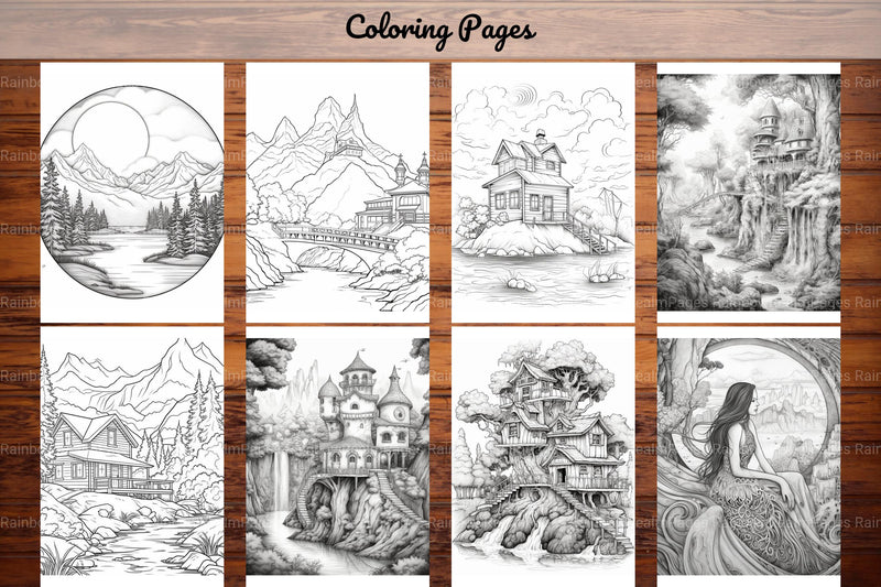 Boho Landscape Coloring Book - CraftNest - Digital Crafting and Art