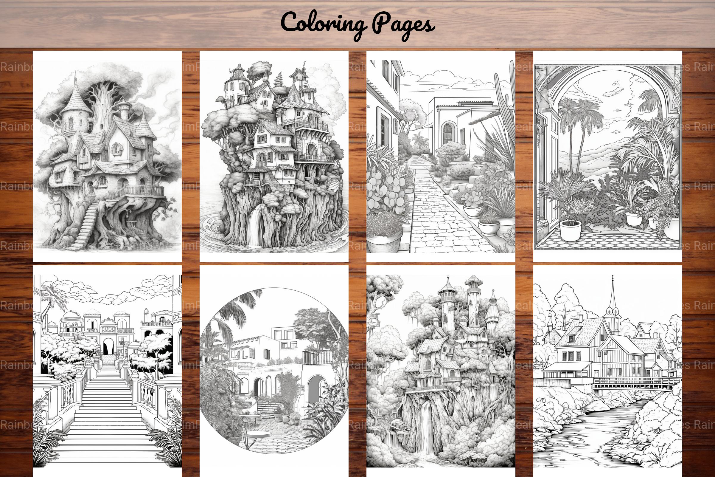 Boho Landscape Coloring Book - CraftNest - Digital Crafting and Art