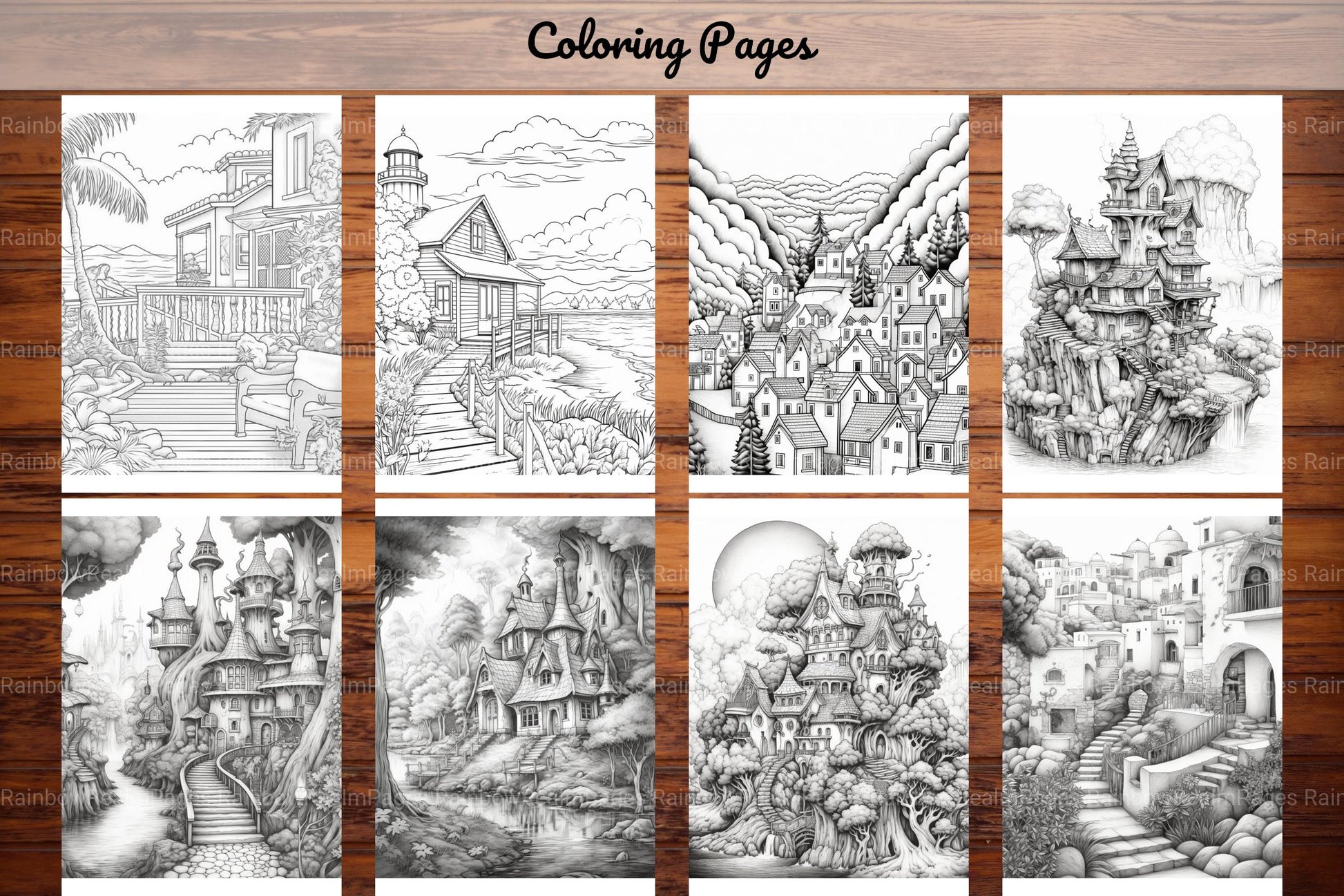 Boho Landscape Coloring Book - CraftNest - Digital Crafting and Art