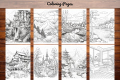 Boho Landscape Coloring Book - CraftNest - Digital Crafting and Art
