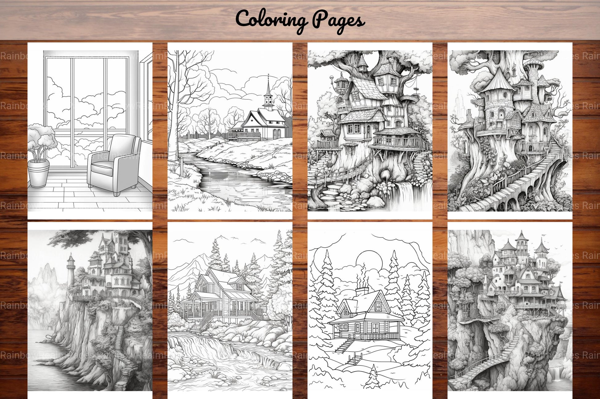 Boho Landscape Coloring Book - CraftNest - Digital Crafting and Art