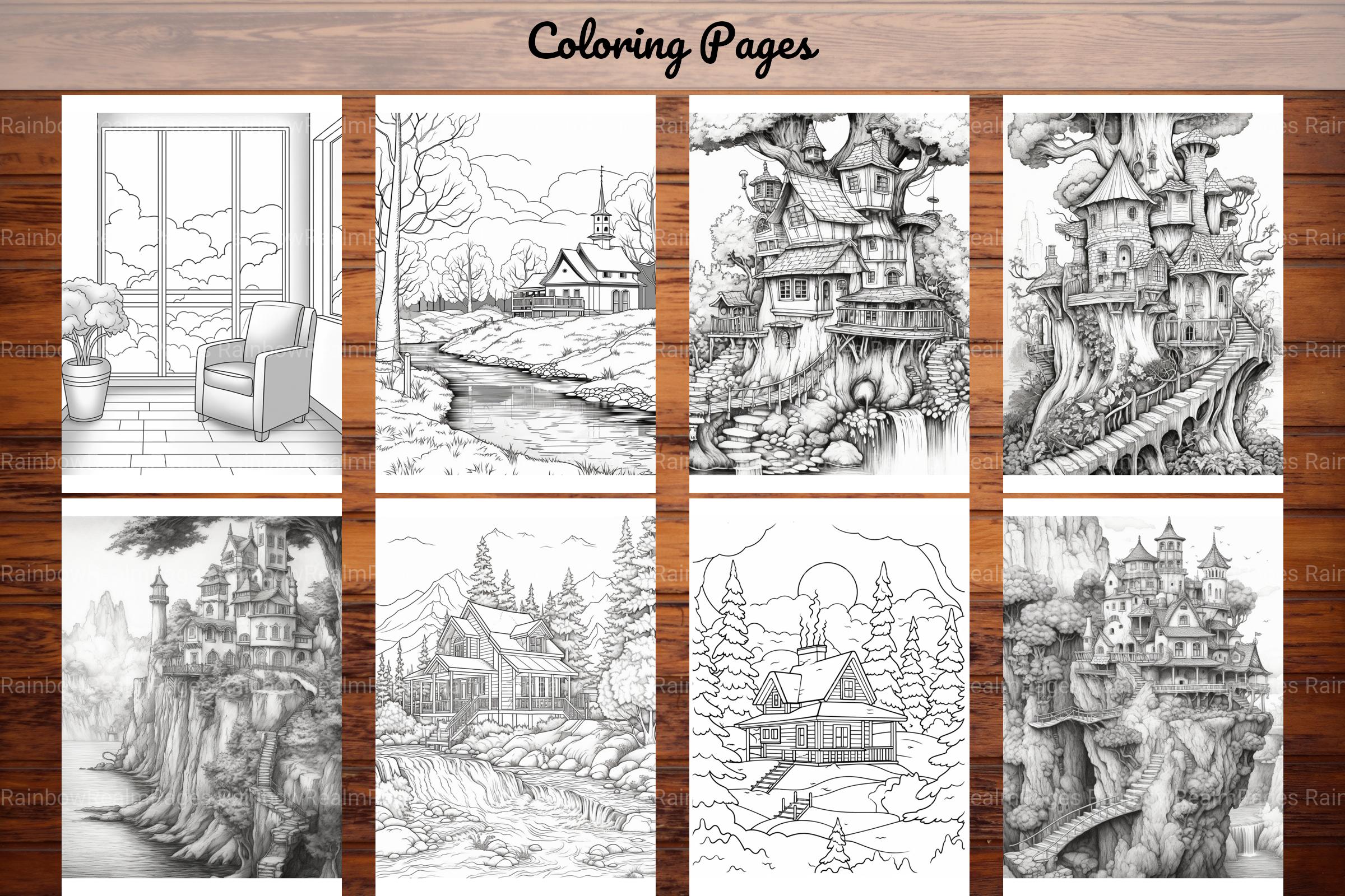 Boho Landscape Coloring Book - CraftNest - Digital Crafting and Art