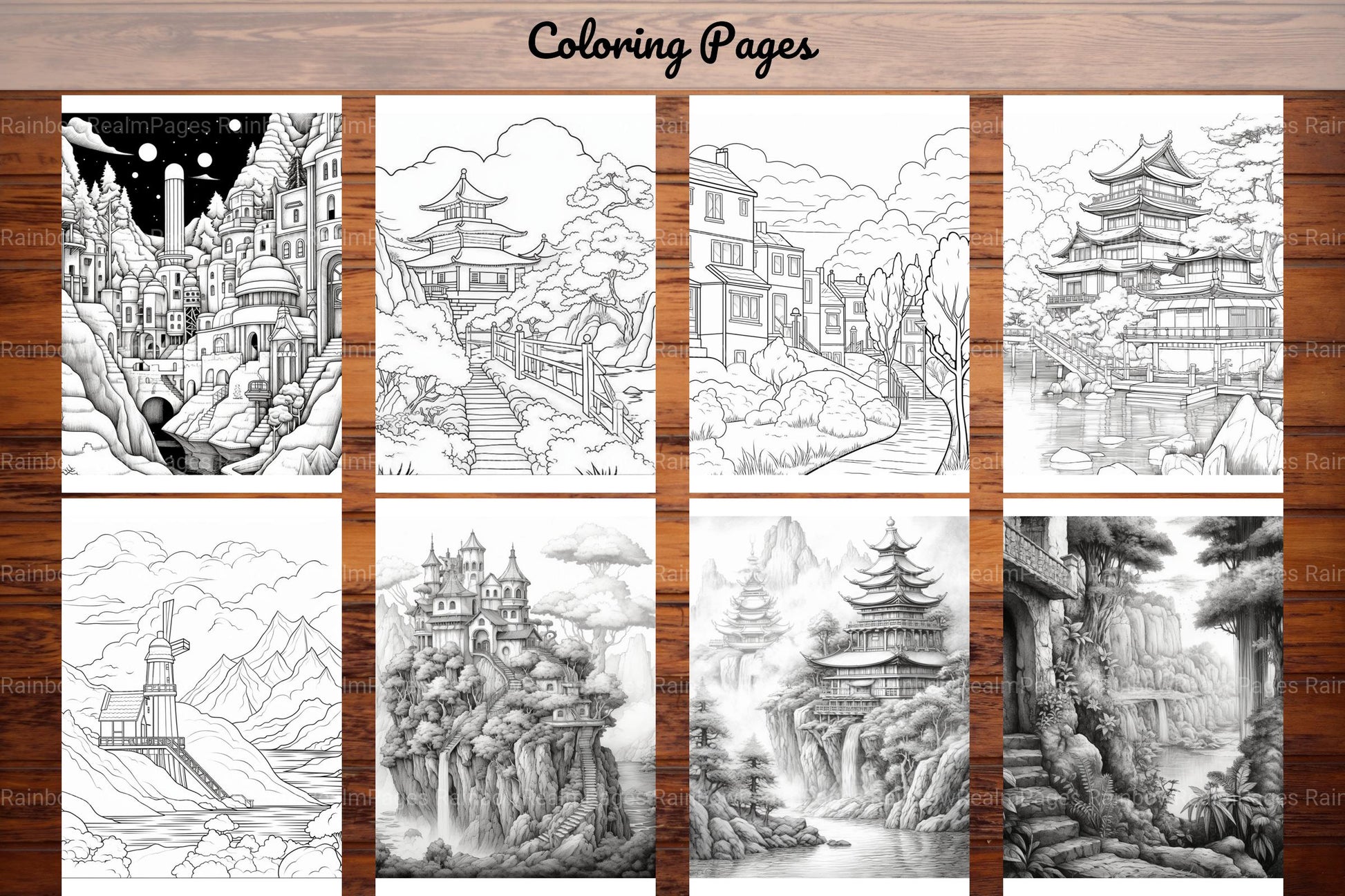 Boho Landscape Coloring Book - CraftNest - Digital Crafting and Art
