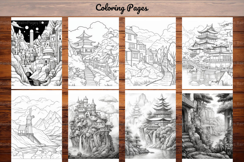 Boho Landscape Coloring Book - CraftNest - Digital Crafting and Art