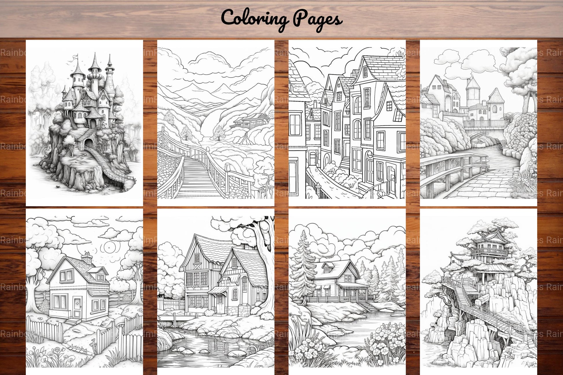 Boho Landscape Coloring Book - CraftNest - Digital Crafting and Art