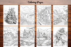 Boho Landscape Coloring Book - CraftNest - Digital Crafting and Art