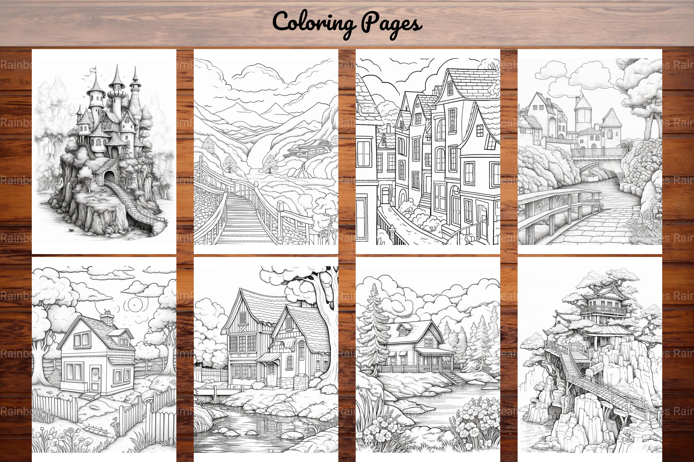 Boho Landscape Coloring Book - CraftNest - Digital Crafting and Art